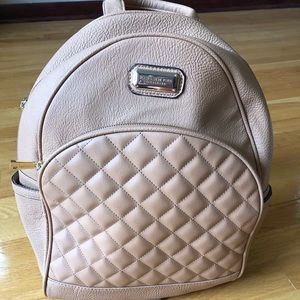 Jones New York camel tufted backpack